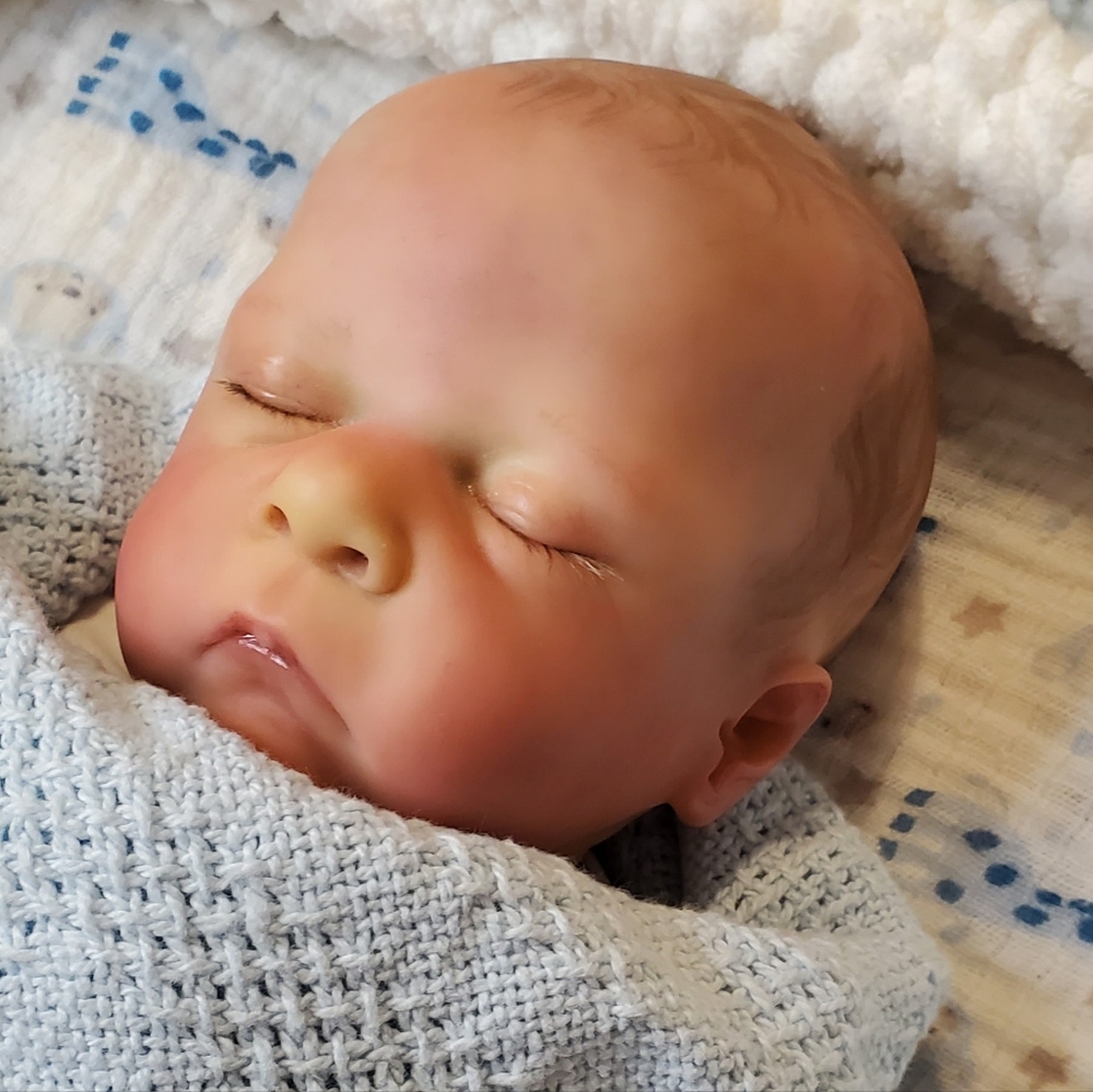 Artist painted preemie size baby boy